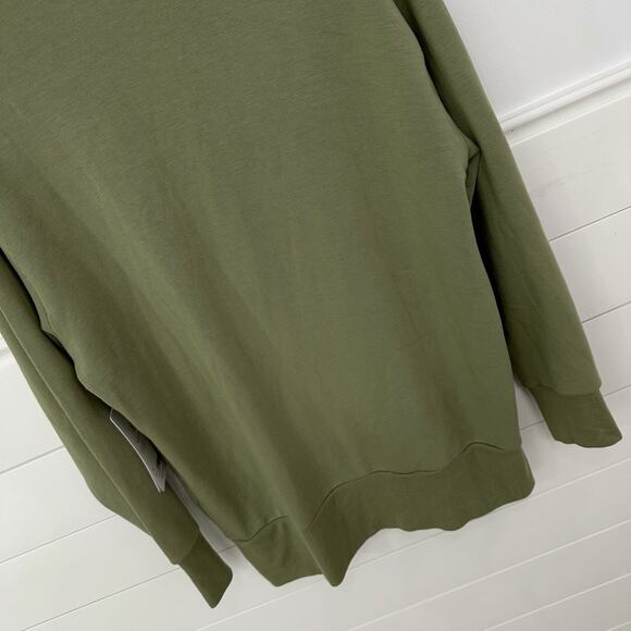 NWT! Athleta Purana V Neck Sweatshirt Eucalyptus Olive Size M - Picture 7 of 7